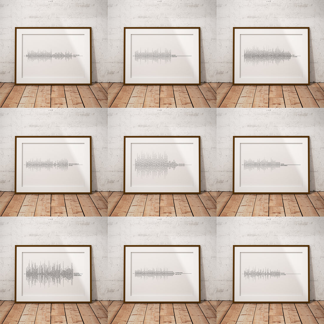 Buy music wave sound lyric personalised favourite song print gift anniversary fun