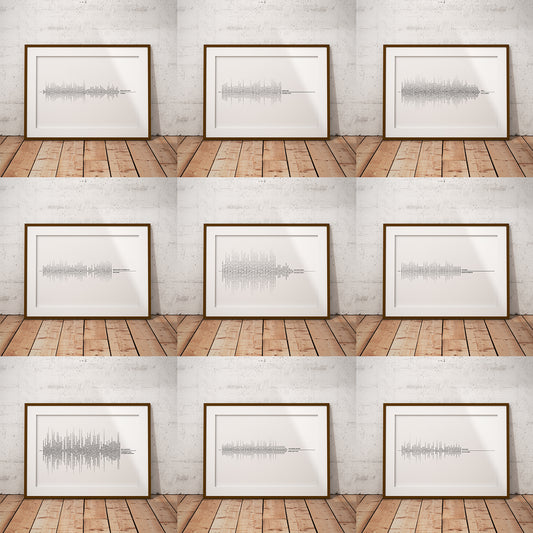 Buy music wave sound lyric personalised favourite song print gift anniversary fun