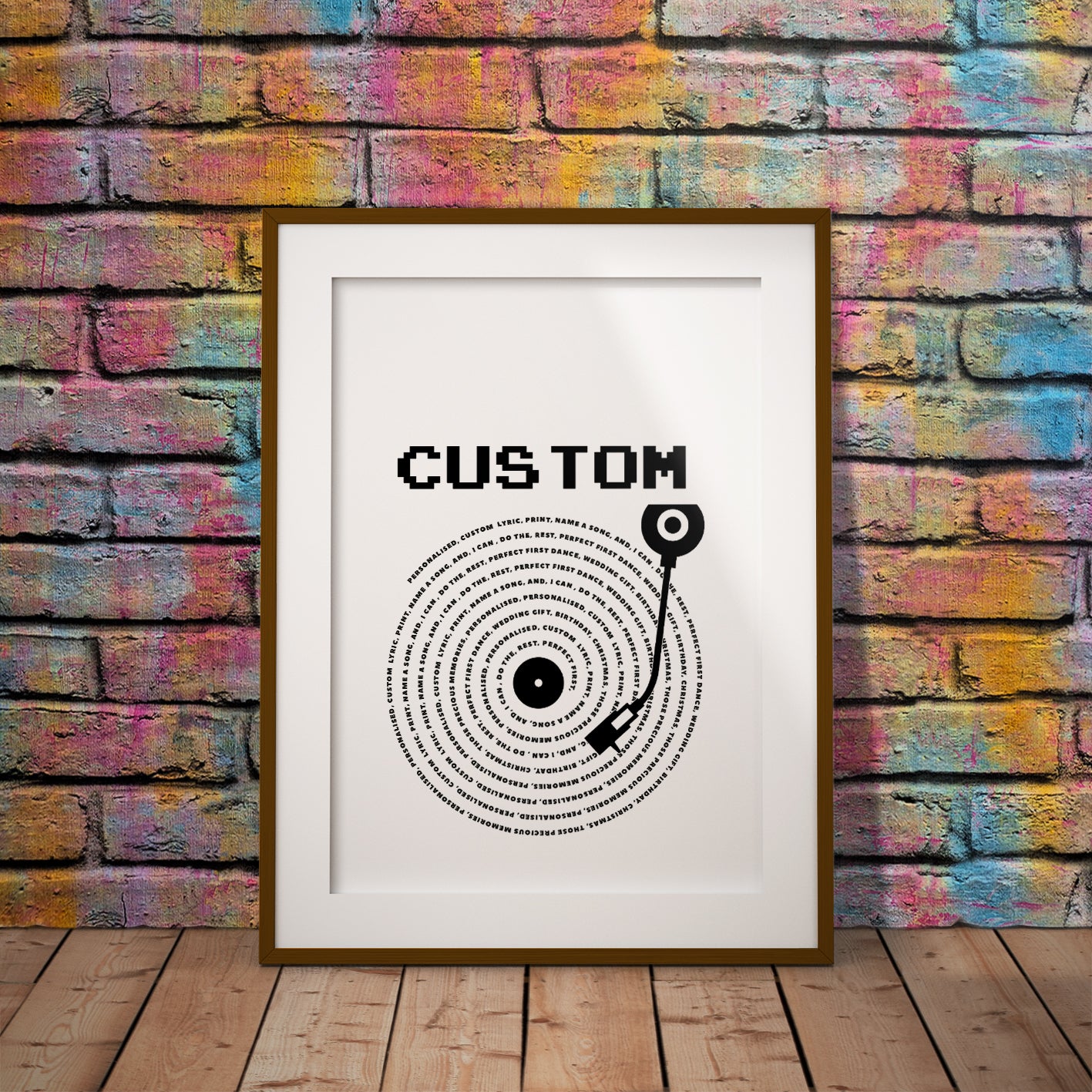 song lyric art custom music love print design wall personalised create bespoke gift wedding birthday first dance