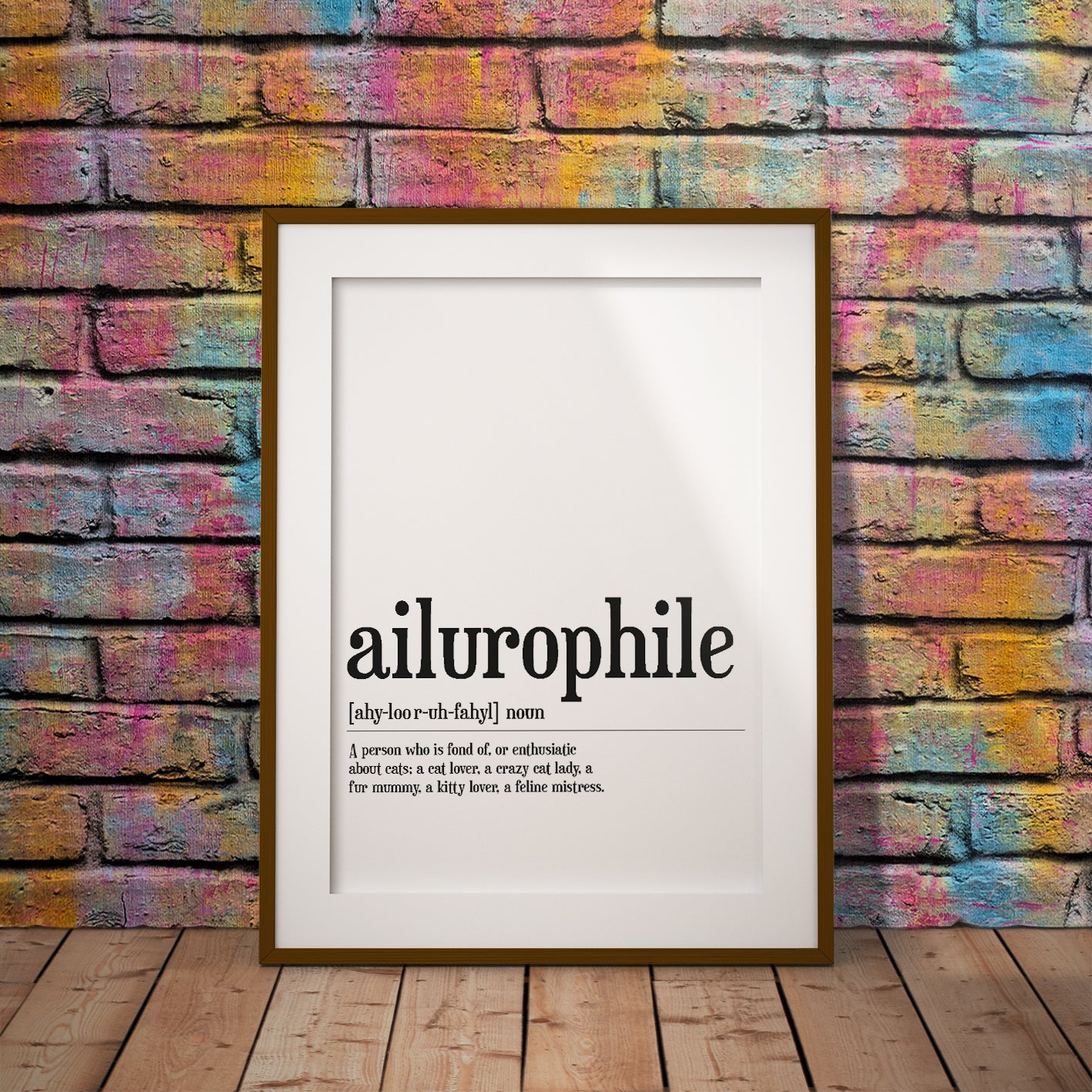 buy ailurophile fun crazy cat lady word dictionary definition wall art decor design minimalist cat lover pixel8er instant download printable English words downloadable