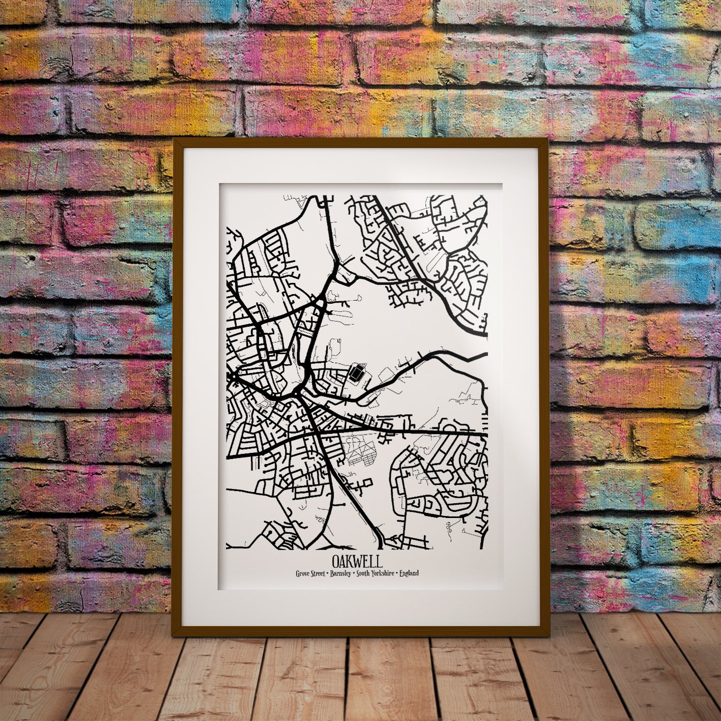 buy barnsley oakwell map mono print football tykes stadium football pixel8er gift soccer instant download digital printable downloadable oak well yorkshire location map geography where 