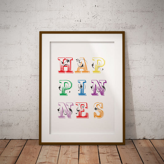 Buy Happiness Positivity Print Motivational Art Minimalist Decor Happy Affirmation Pixel8er