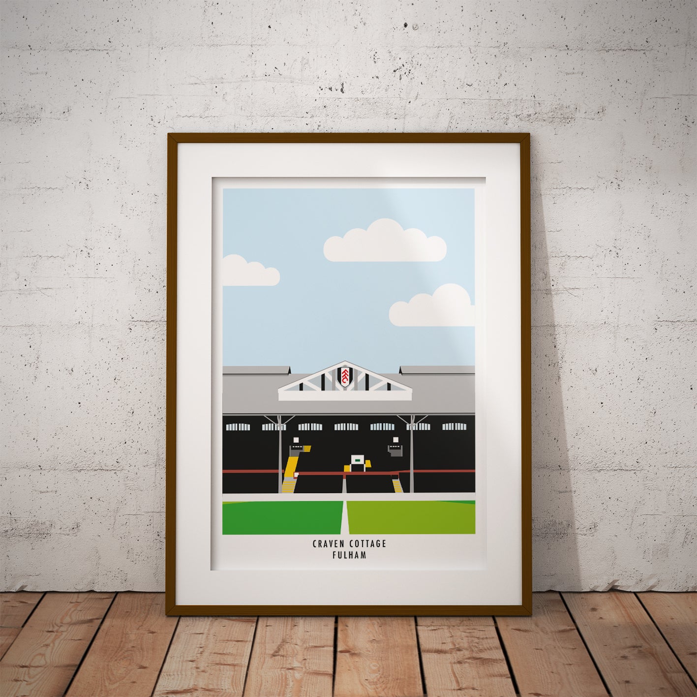 buy Johnny Haynes Stand colour fulham craven cottage stadium premier stevenage road London minimalist soccer geography print art pixel8er wall decor gift football instant digital downloadable printable