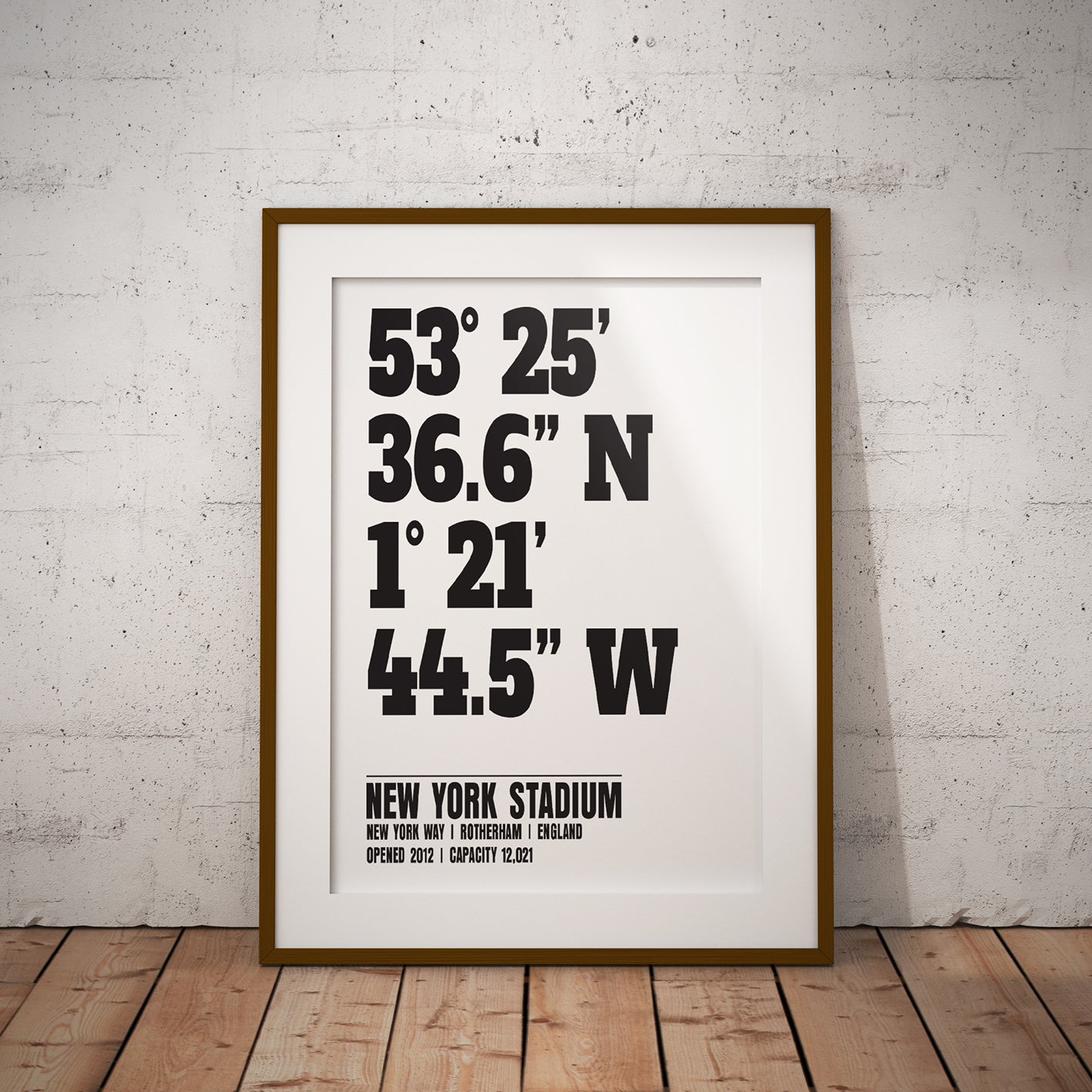 buy rotherham united stadium new york coordinates-dms-print-art-football-decor-pixel8er