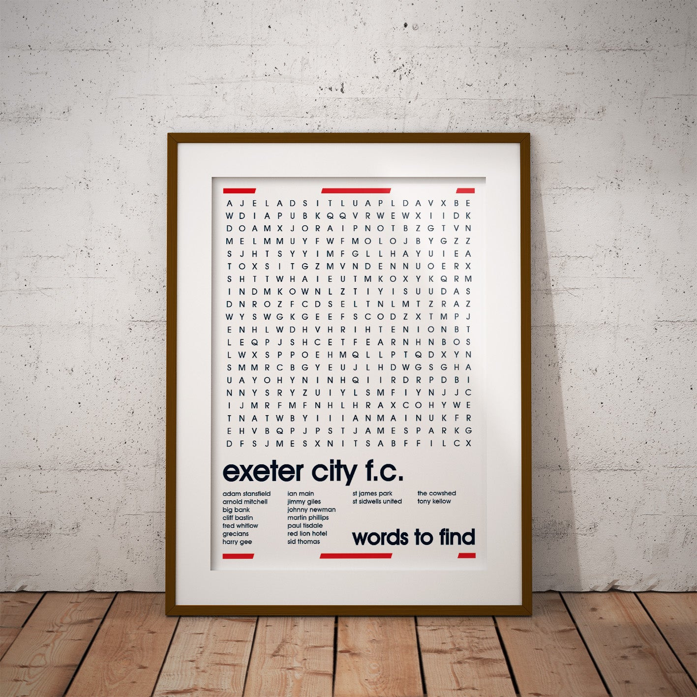 exeter city st james stansfield buy football fan gift art fun wordsearch history famous stadiums soccer man cave nerd supporter club teaser wall decor instant digital downloadable download printable