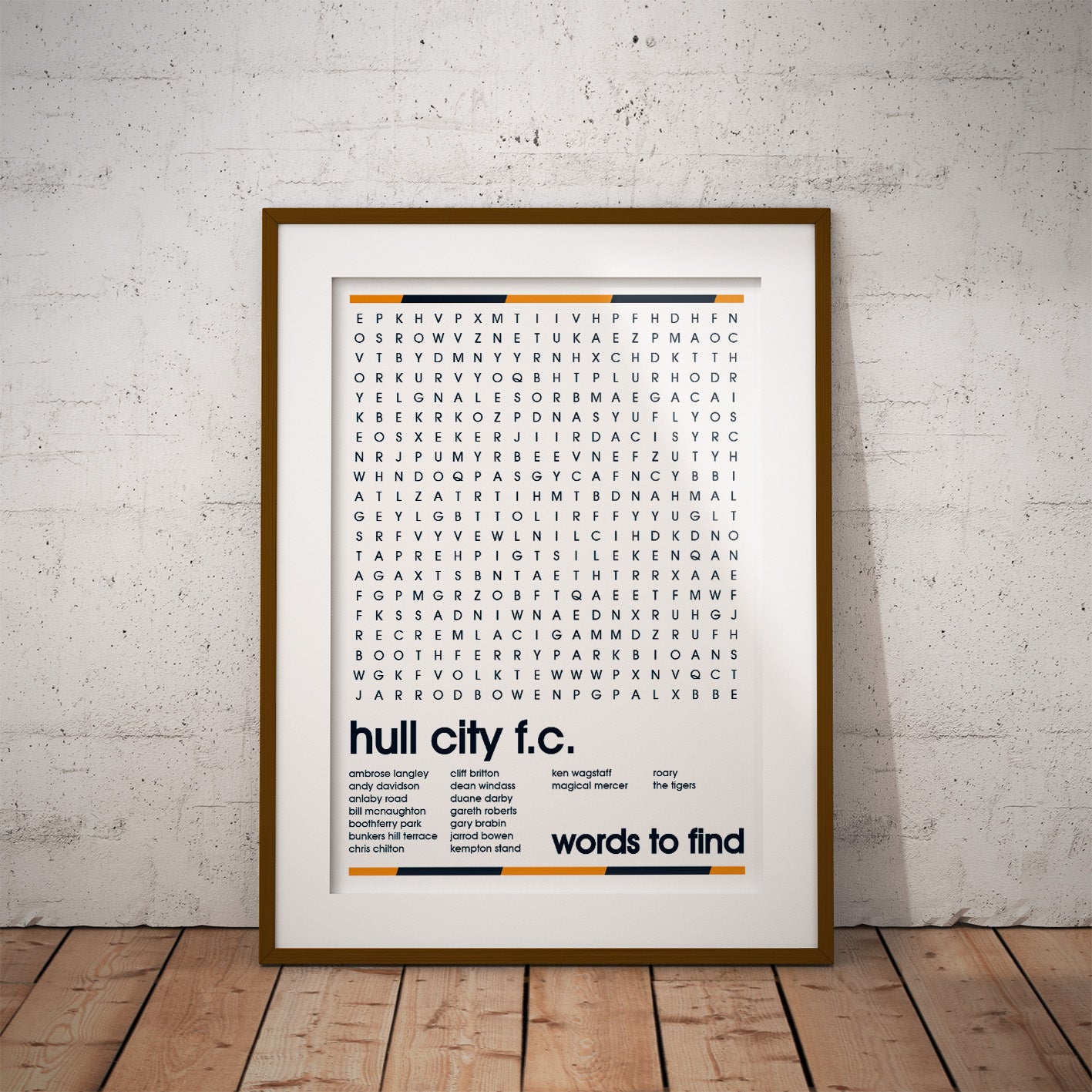 hull city tigers boothferry buy football fan gift art fun word search history famous stadiums soccer man cave nerd supporter club teaser decor