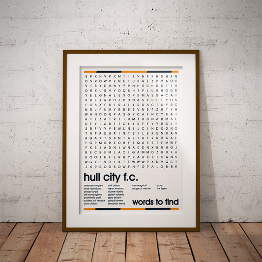 hull city tigers boothferry buy football fan gift art fun word search history famous stadiums soccer man cave nerd supporter club teaser decor