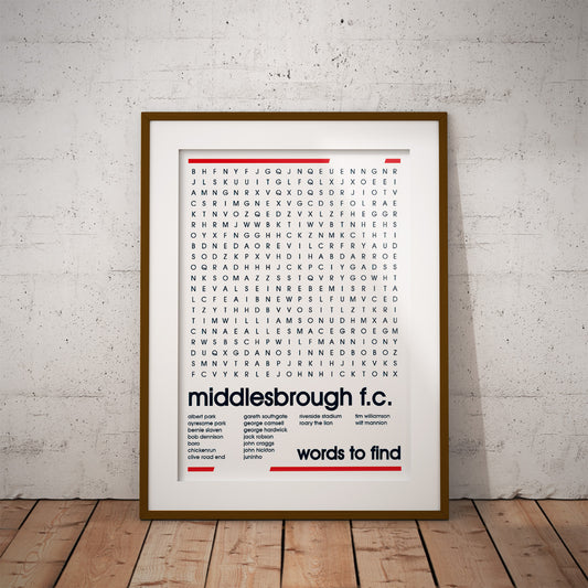 middlesborough riverside ayresome park buy football fan gift art fun word search famous stadiums soccer man cave nerd supporter club teaser wall decor
