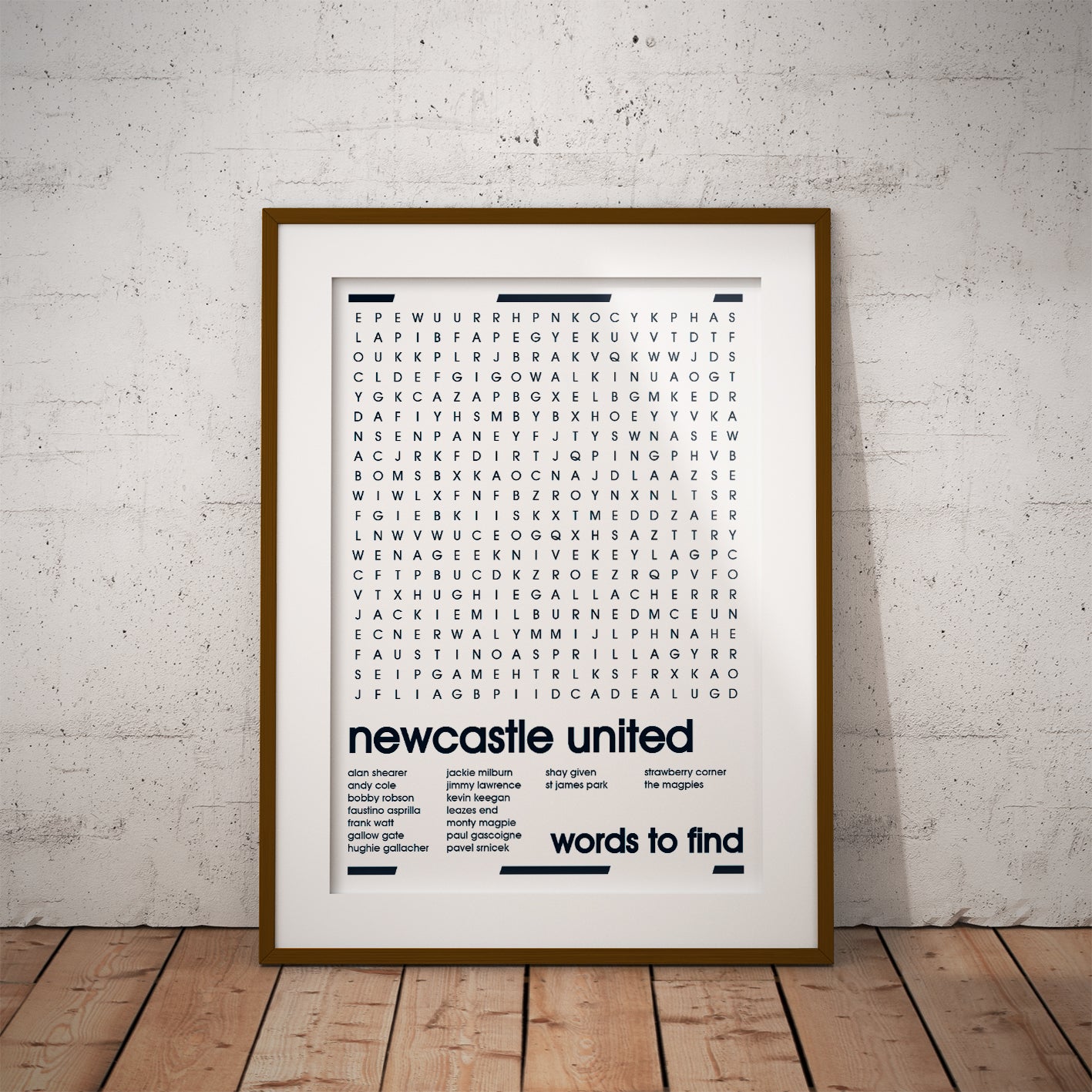 newcastle united shearer keegan geordies buy football fan gift art fun wordsearch history famous stadiums soccer man cave nerd supporter club teaser wall decor