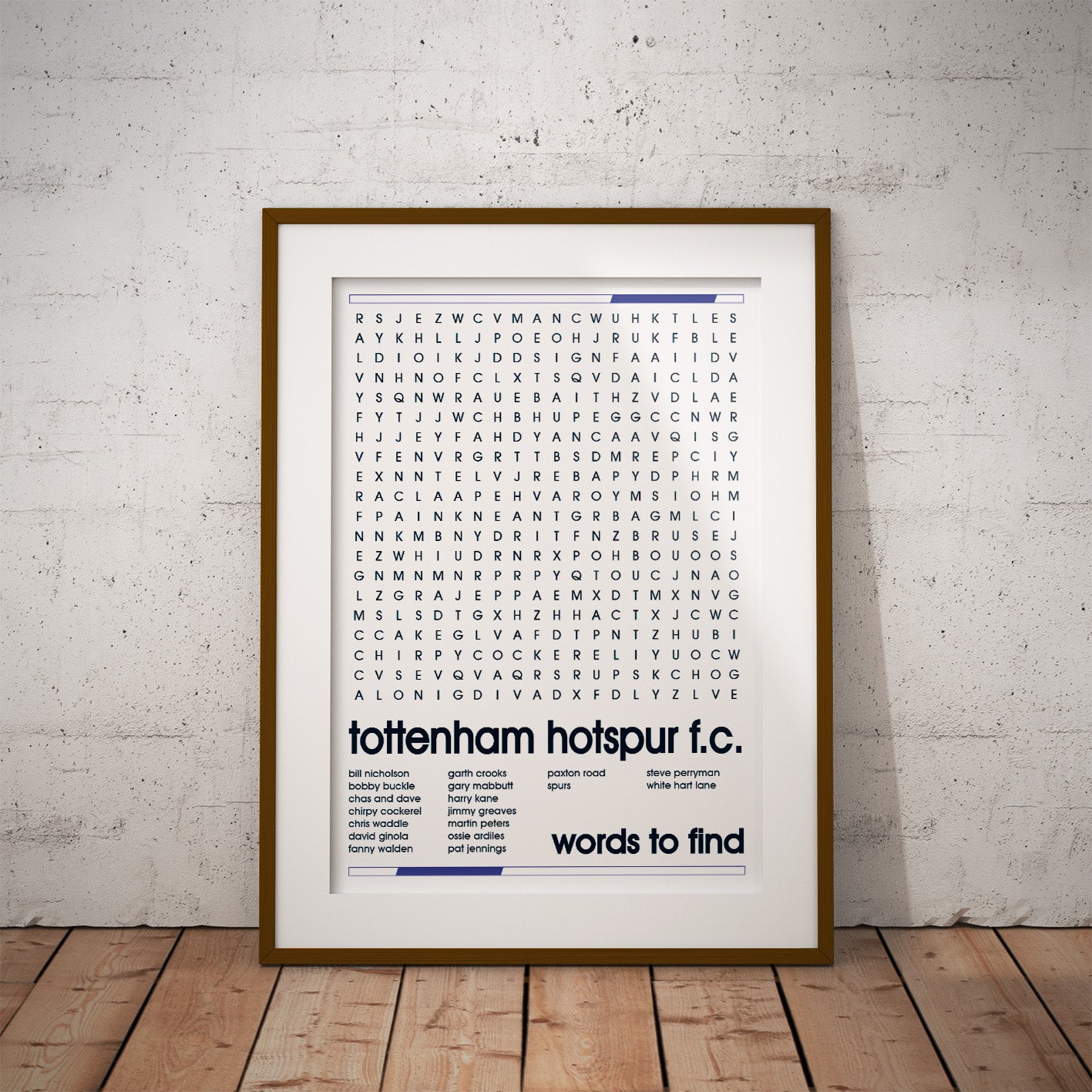 spurs tottenham hotspur ginola buy football fan gift art fun wordsearch history famous stadiums soccer man cave nerd supporter club teaser wall decor
