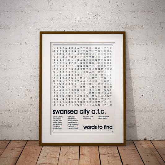 swansea city vetch field buy football fan gift art fun word search history famous stadiums soccer man cave nerd supporter club teaser wall decor